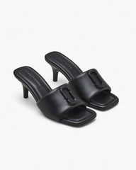 Marc Jacobs The Leather J Marc Heeled Sandal Black
