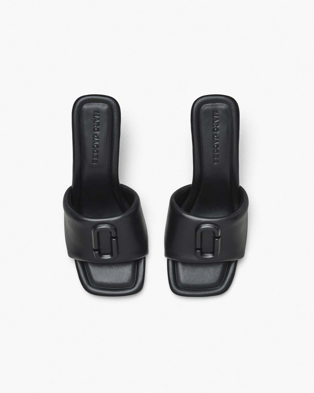 Marc Jacobs The Leather J Marc Heeled Sandal Black