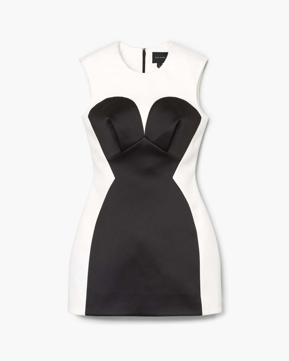 Marc Jacobs Seamed Up Satin Dress Black/White