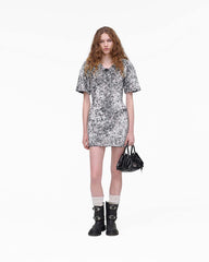 Marc Jacobs Sequin V-Neck Knit Dress Silver