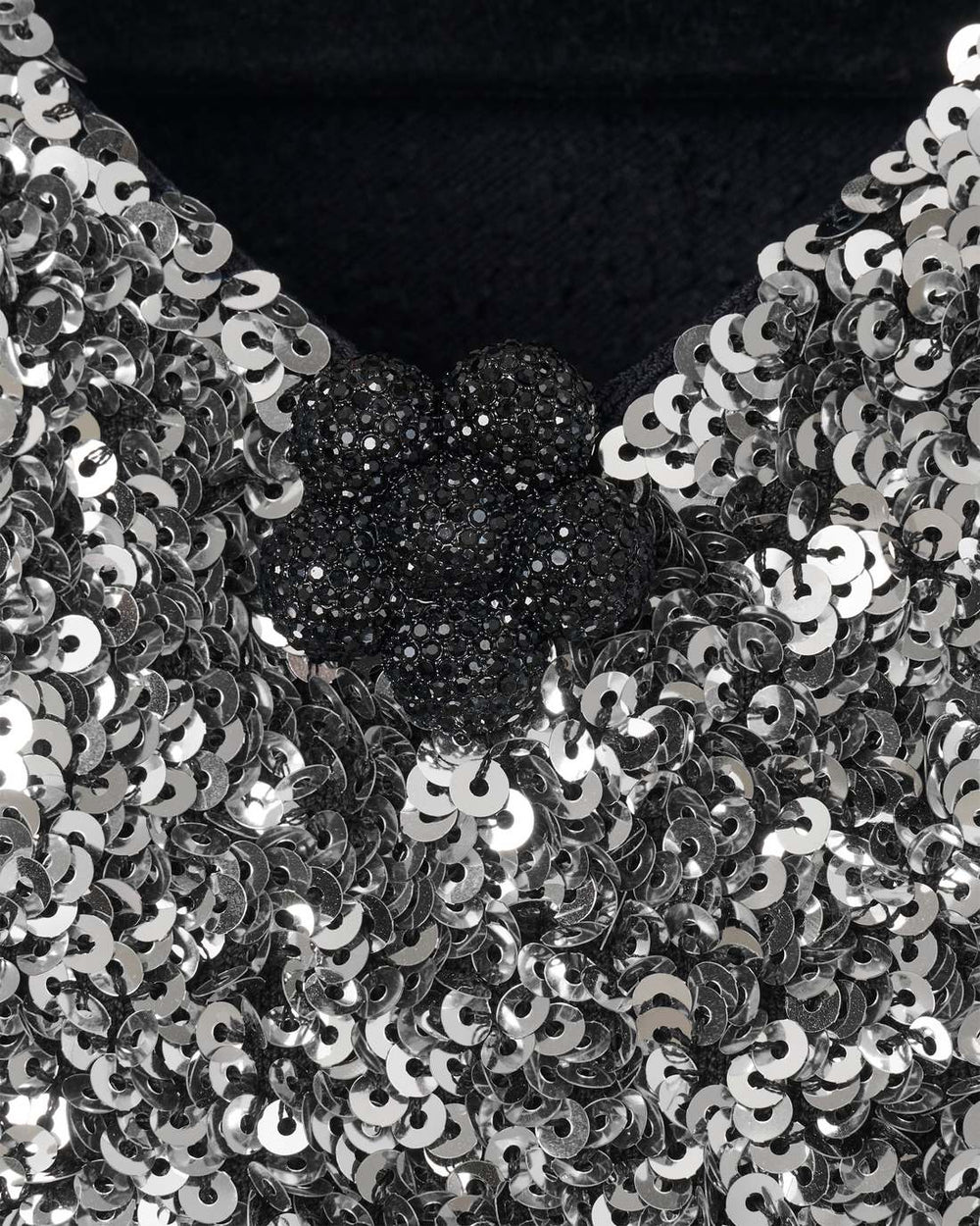 Marc Jacobs Sequin V-Neck Knit Dress Silver