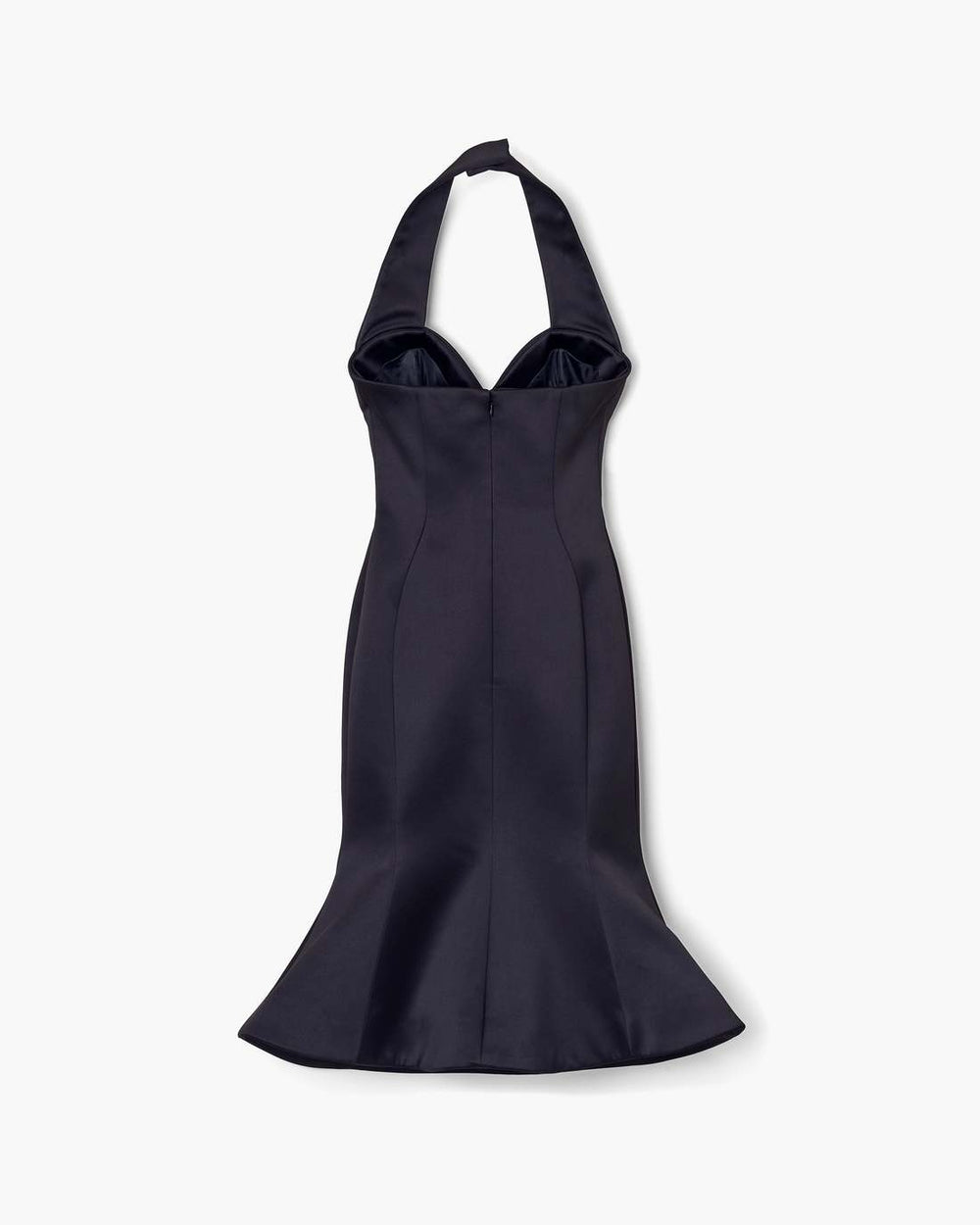 Marc Jacobs Sculpted Satin Halter Dress Black