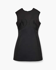 Marc Jacobs Seamed Up Satin Dress Black