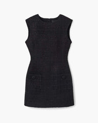Marc Jacobs Sculptural Tweed Dress Black