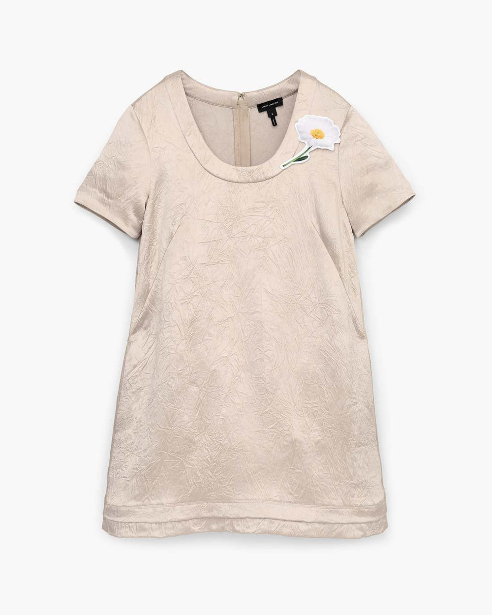 Marc Jacobs Crushed Satin Dress Champagne