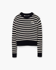 Marc Jacobs Joy Striped Crewneck Black/White