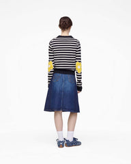 Marc Jacobs Joy Striped Crewneck Black/White