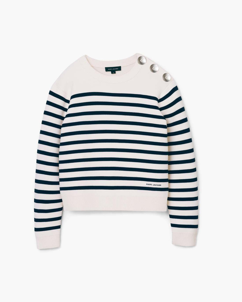 Marc Jacobs Breton Stripe Crewneck White/Navy