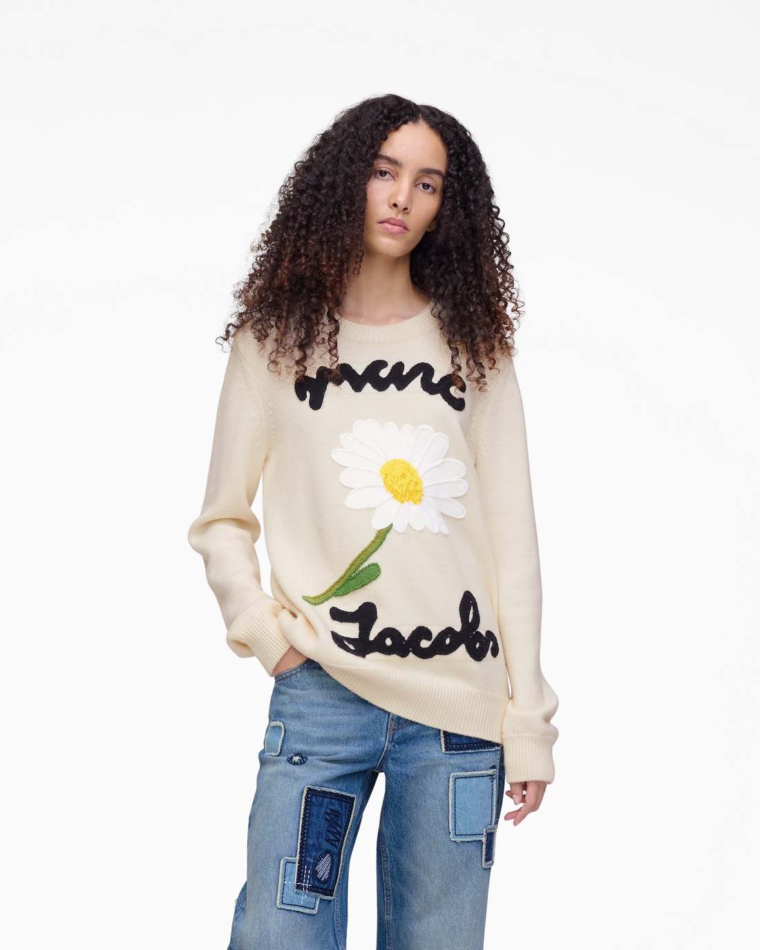 Marc Jacobs Marc Is Joy Jacquard Crewneck Ivory