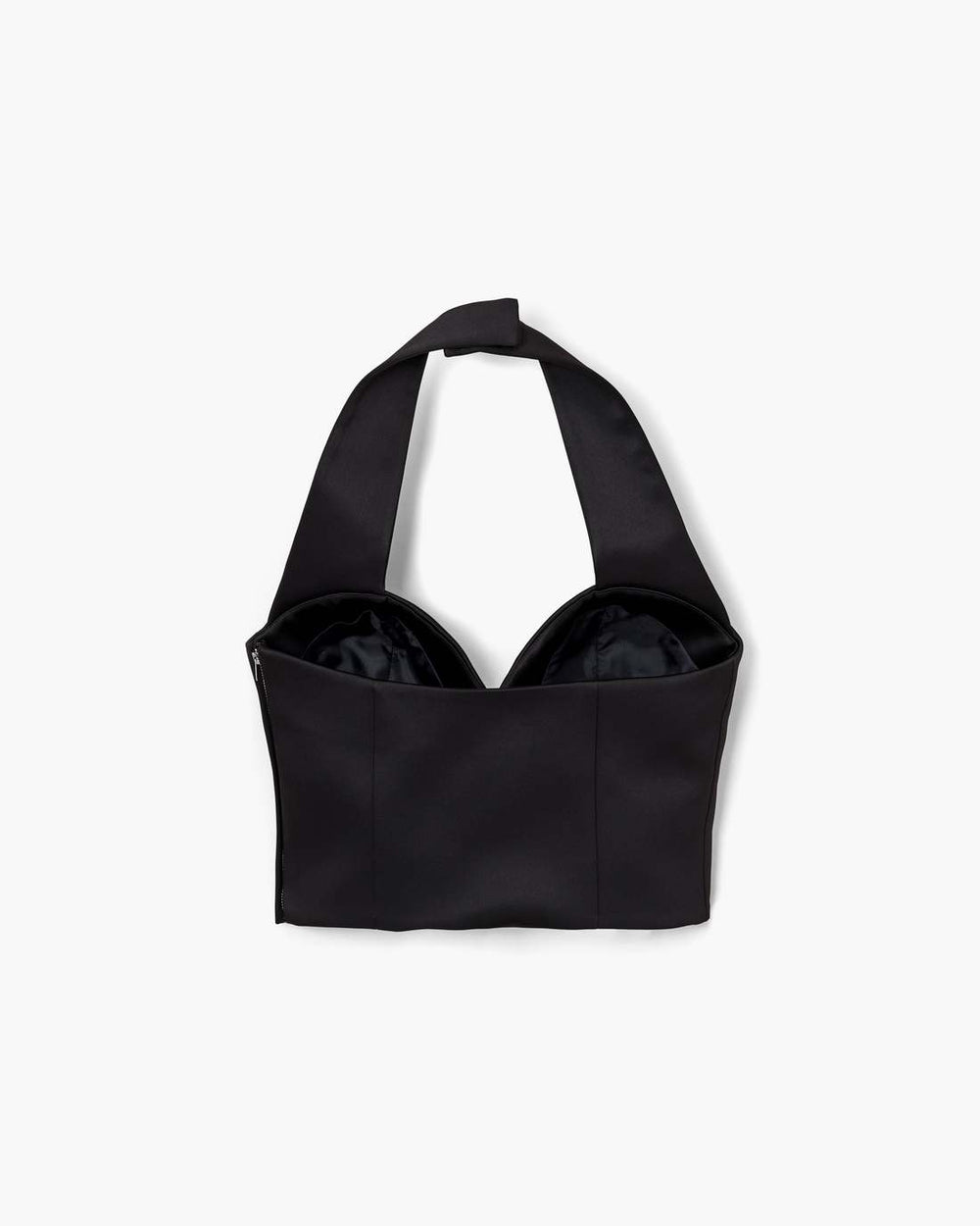 Marc Jacobs Sculpted Satin Halter Top Black