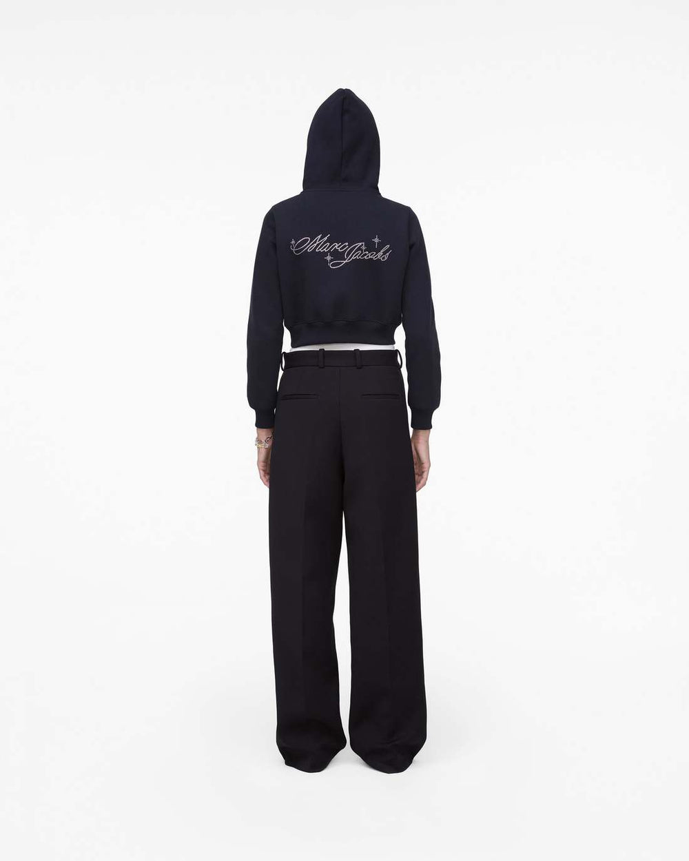 Marc Jacobs Charm Cropped Hoodie Black