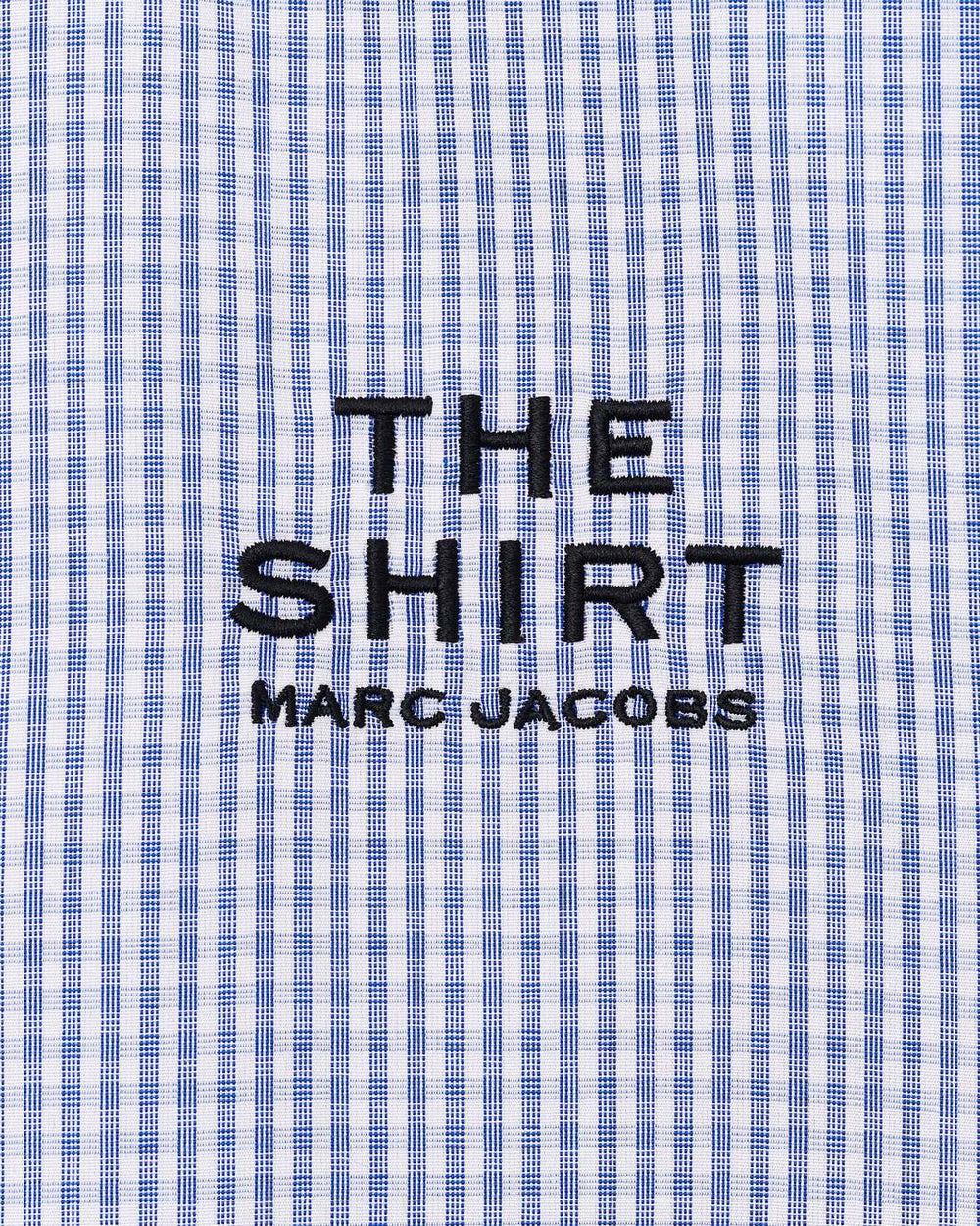 Marc Jacobs The Cropped Femme Shirt Blue Multi
