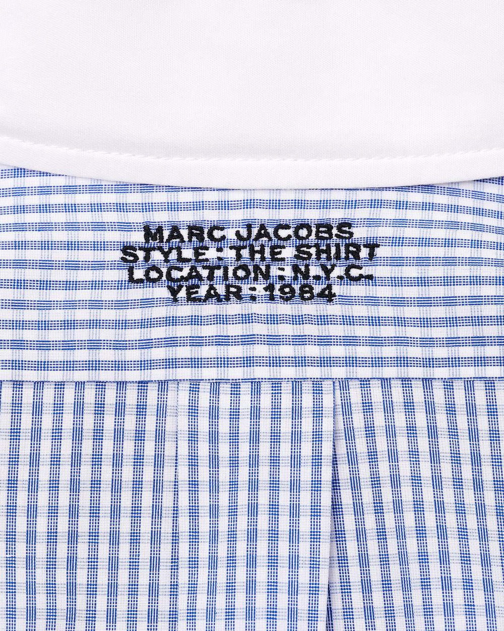 Marc Jacobs The Cropped Femme Shirt Blue Multi