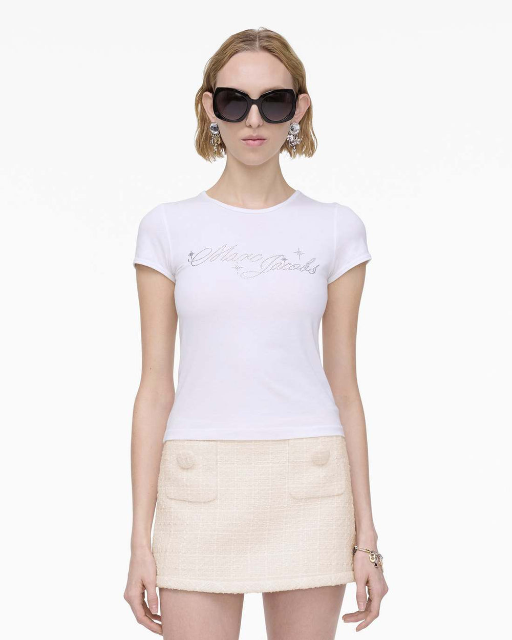 Marc Jacobs Charm Logo Shrunken Tee White