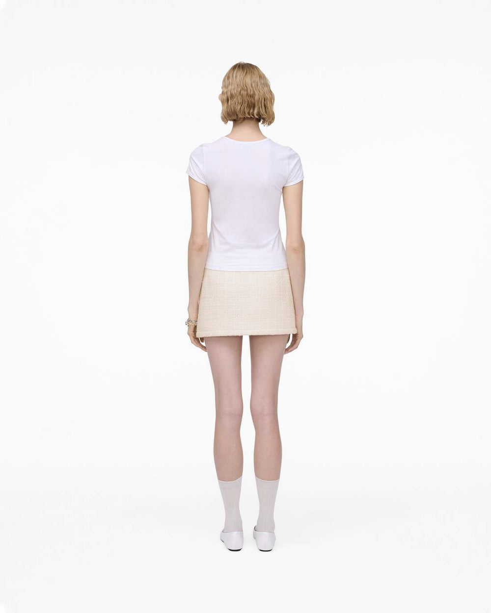 Marc Jacobs Charm Logo Shrunken Tee White