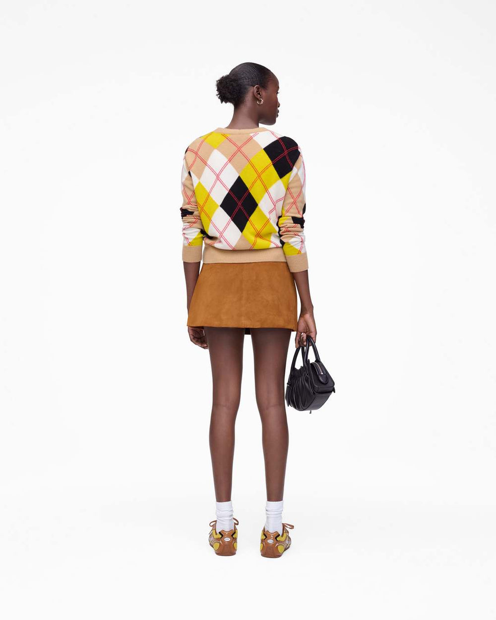 Marc Jacobs Suede Box Pleat Mini Skirt Copper