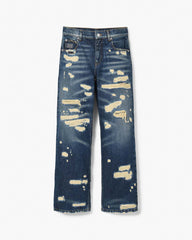 Marc Jacobs The Rip And Repair Straight Jean Punk Indigo