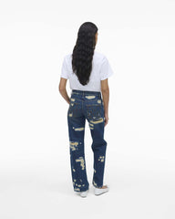 Marc Jacobs The Rip And Repair Straight Jean Punk Indigo
