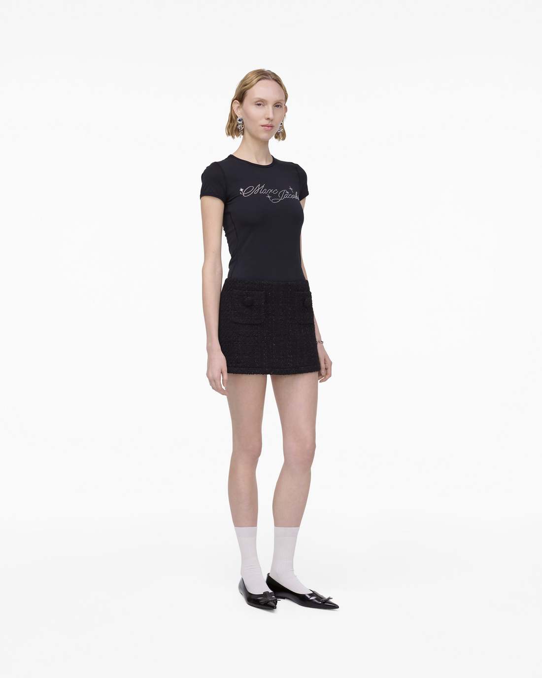 Marc Jacobs Tweed Mini Skirt Black
