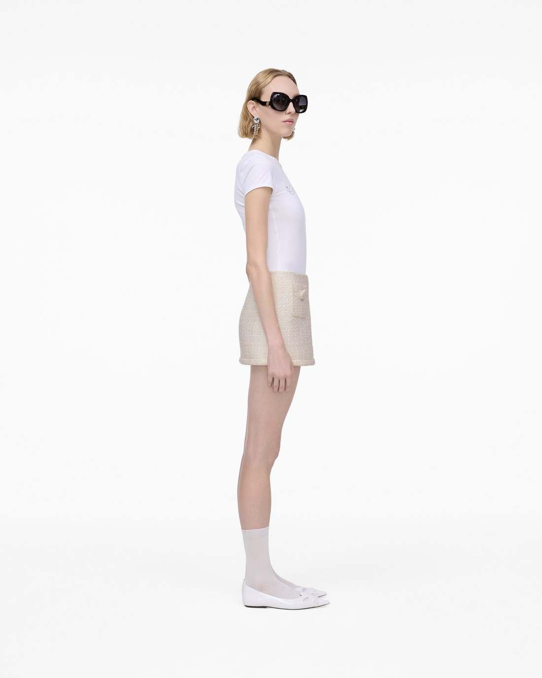 Marc Jacobs Tweed Mini Skirt Ivory