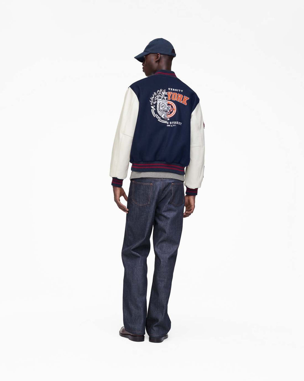 Marc Jacobs The A.P.C. X Marc Jacobs  Varsity Jacket Dark Navy/White