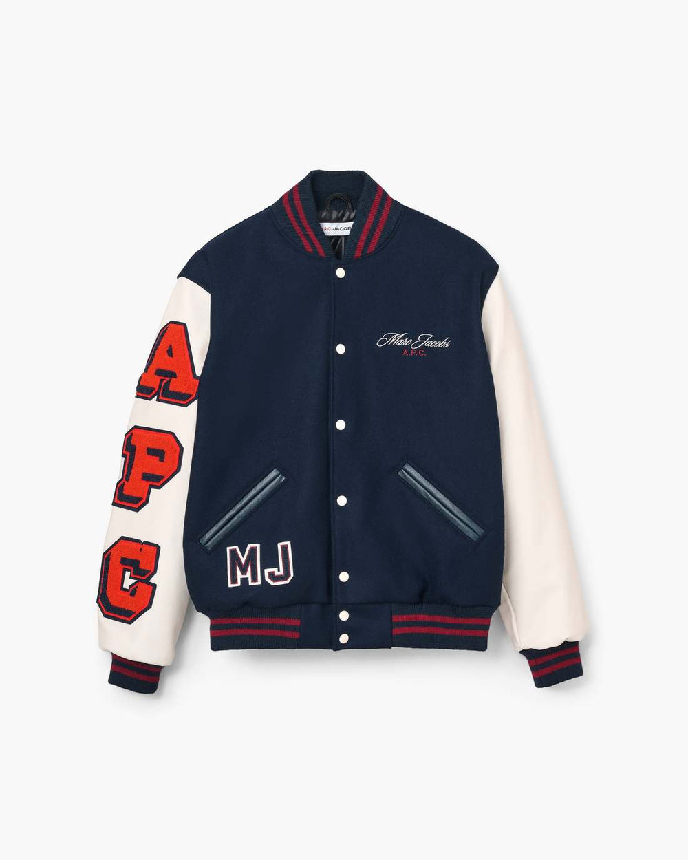 Marc Jacobs The A.P.C. X Marc Jacobs  Varsity Jacket Dark Navy/White