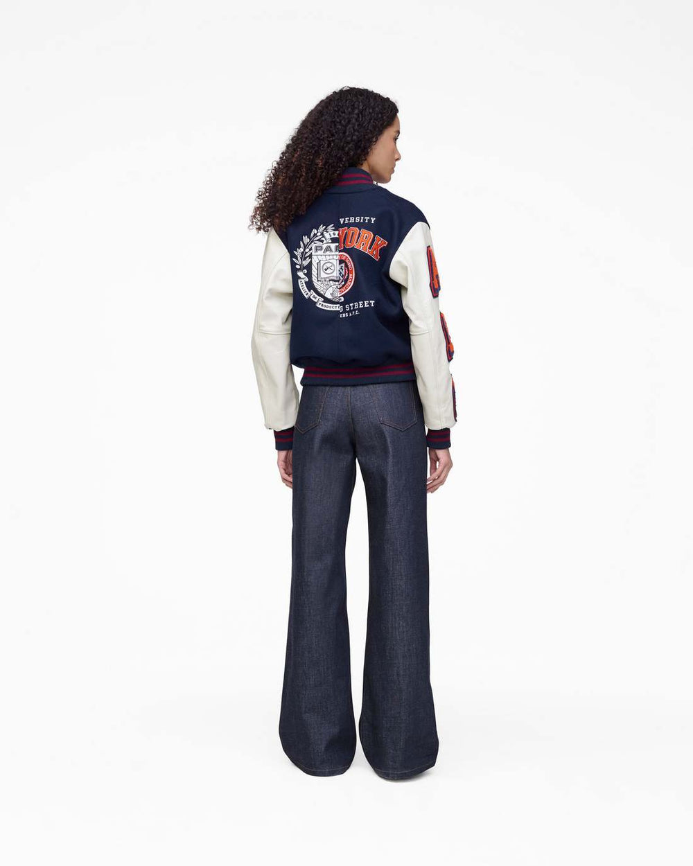 Marc Jacobs The A.P.C. X Marc Jacobs  Varsity Jacket Dark Navy/White
