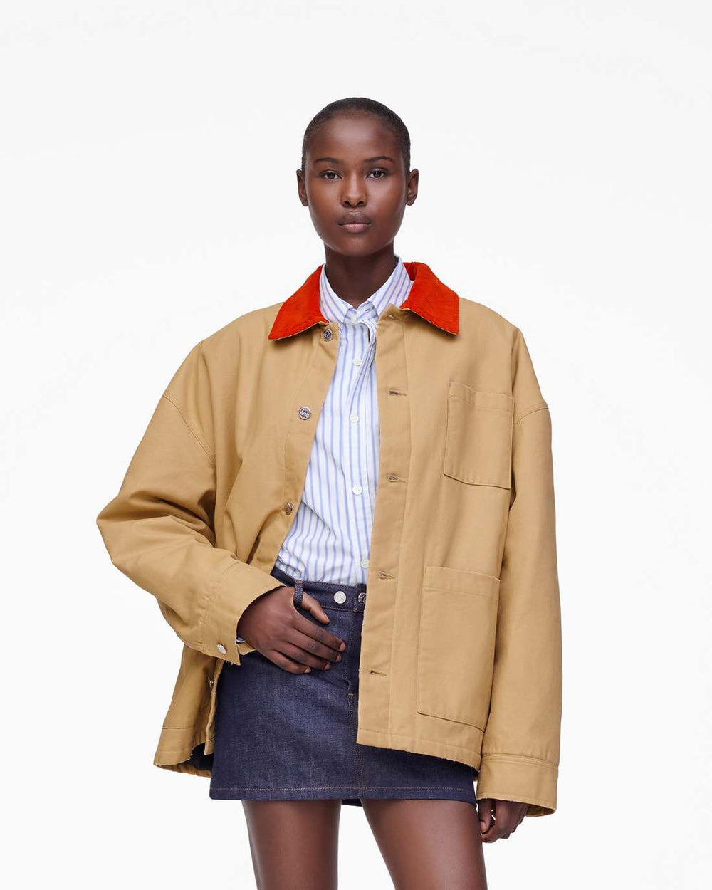 Marc Jacobs The A.P.C. X Marc Jacobs Stoned Canvas Unisex Jacket Camel