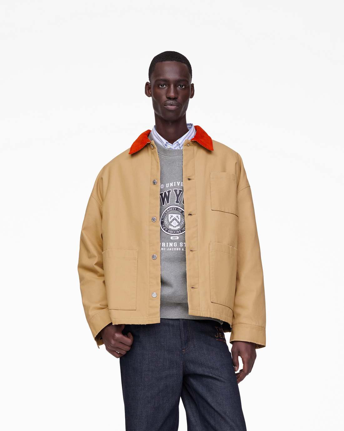 Marc Jacobs The A.P.C. X Marc Jacobs Stoned Canvas Unisex Jacket Camel