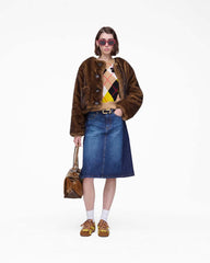 Marc Jacobs Teddy Cropped Jacket Ebony