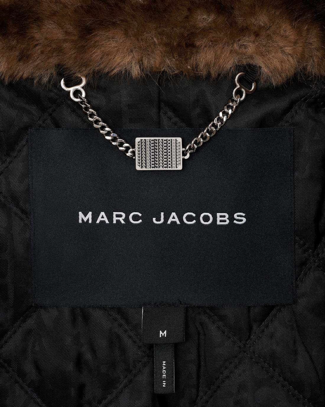 Marc Jacobs Teddy Cropped Jacket Ebony