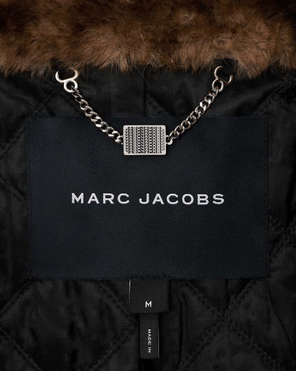 Marc Jacobs Teddy Cropped Jacket Ebony