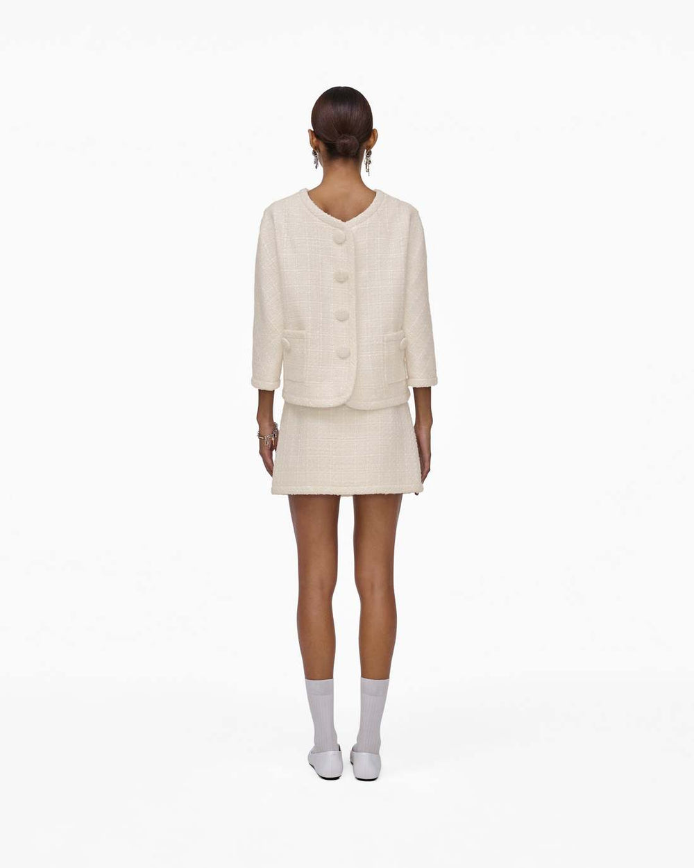 Marc Jacobs Tweed Backwards Lady Jacket Ivory
