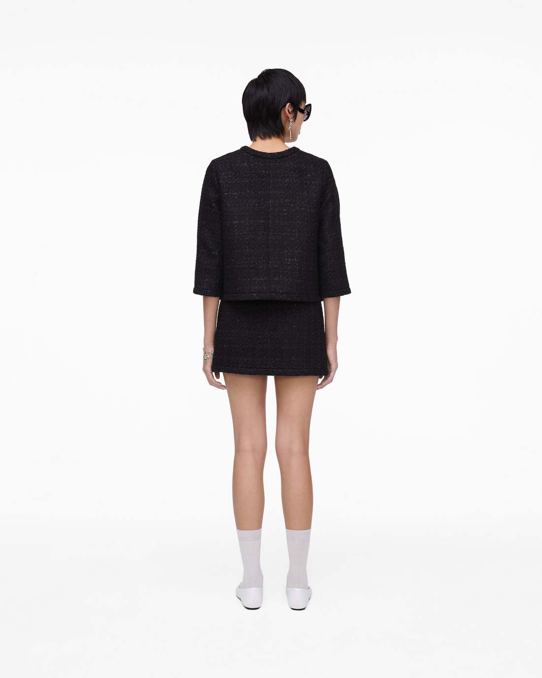 Marc Jacobs Tweed Backwards Lady Jacket Black