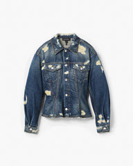 Marc Jacobs The Rip And Repair Fluted Denim Jacket Punk Indigo