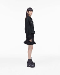 Marc Jacobs The Fluted Denim Jacket Black