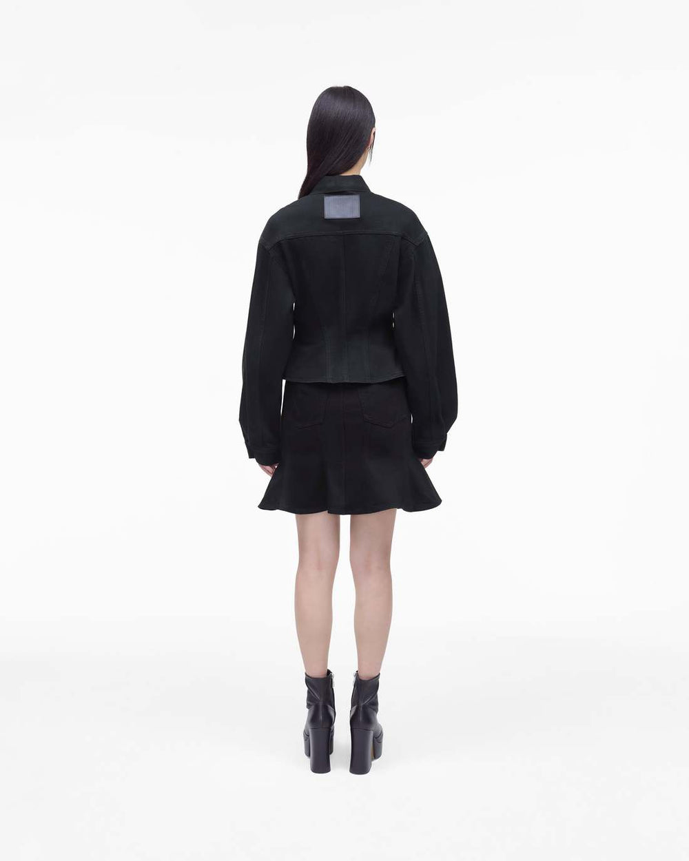 Marc Jacobs The Fluted Denim Jacket Black