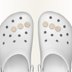 Crocs - Gold Letter A-Z Jibbitz Shoe Charm