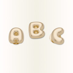 Crocs - Gold Bubble Letter A-Z Jibbitz™ charms