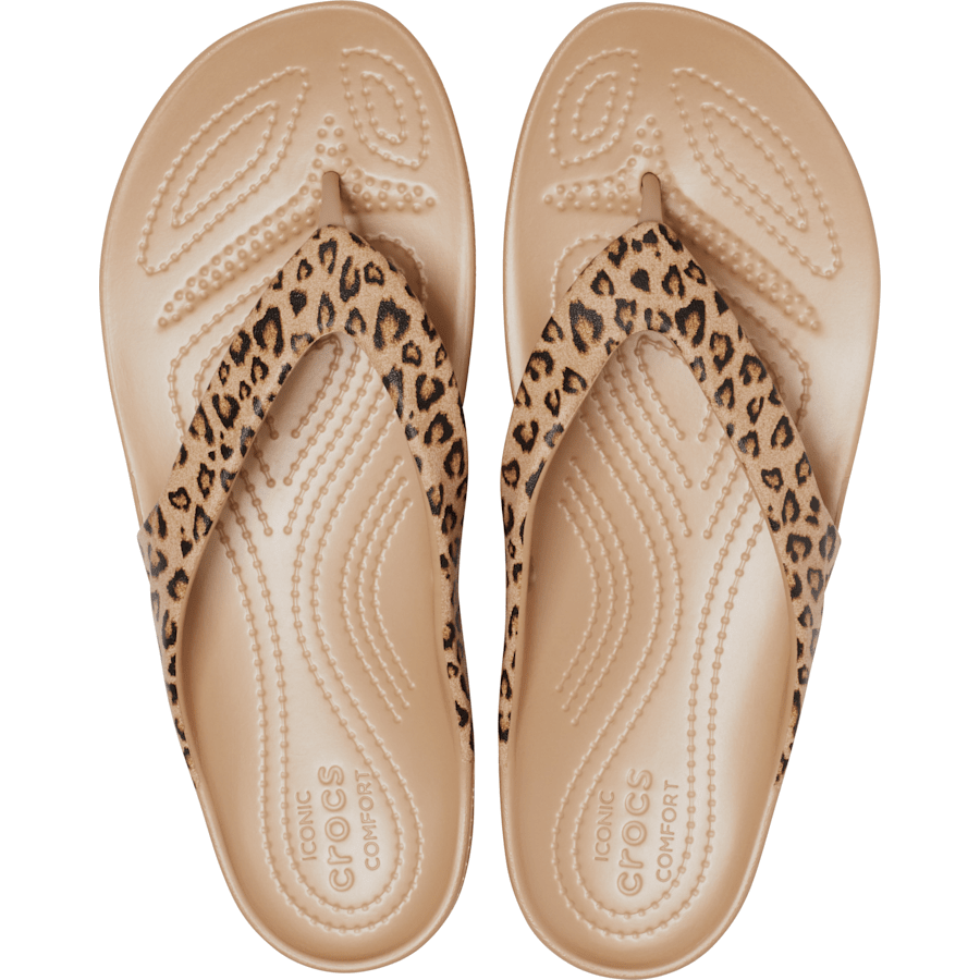 Crocs - Women's Kadee II Leopard Flip