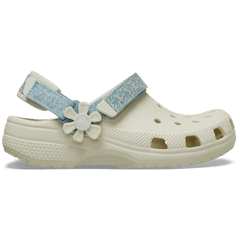 Crocs - Kids’ Classic Denim Flower Adjustable Backstrap Clog