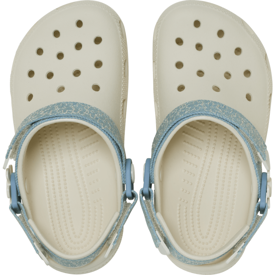Crocs - Kids’ Classic Denim Flower Adjustable Backstrap Clog