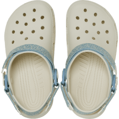 Crocs - Kids’ Classic Denim Flower Adjustable Backstrap Clog