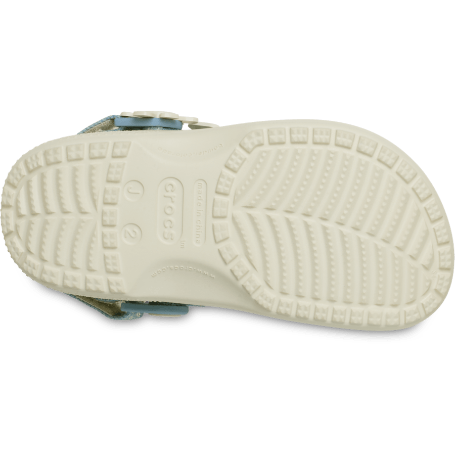 Crocs - Kids’ Classic Denim Flower Adjustable Backstrap Clog
