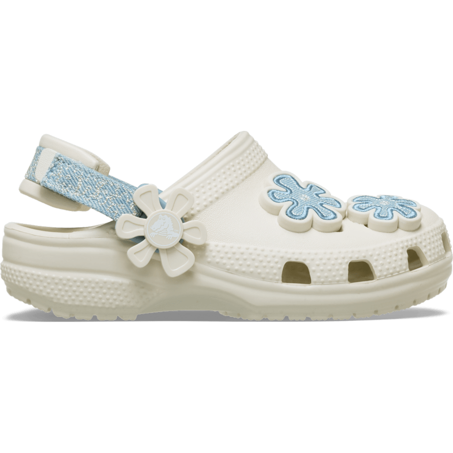 Crocs - Toddler Classic Denim Flower Adjustable Backstrap Clog
