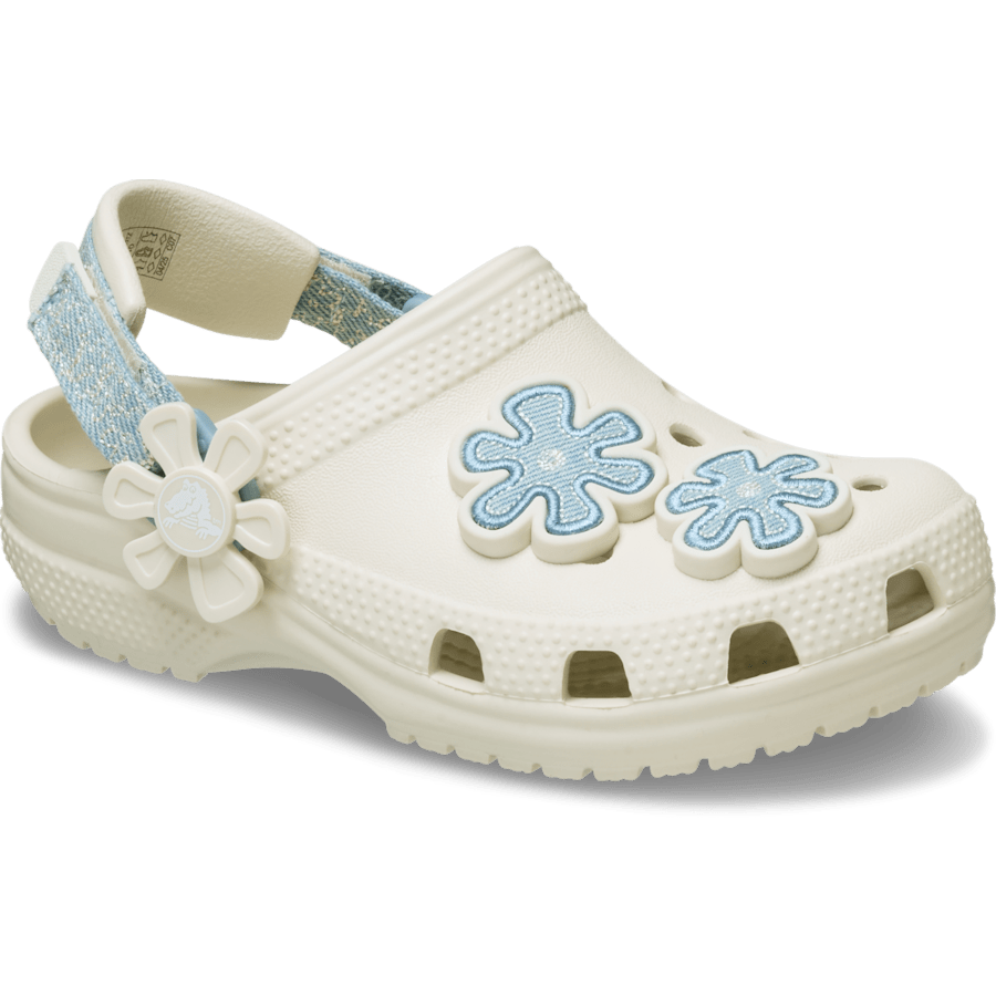 Crocs - Toddler Classic Denim Flower Adjustable Backstrap Clog