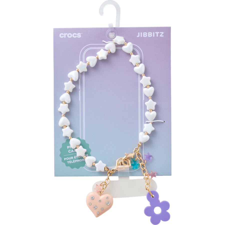 Crocs - Beaded Heart Flower Phone Wristlet