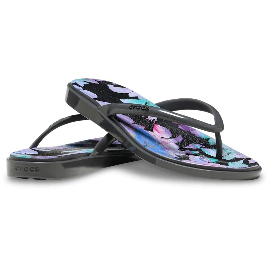 Crocs - Miami Round Toe Dark Floral Flip