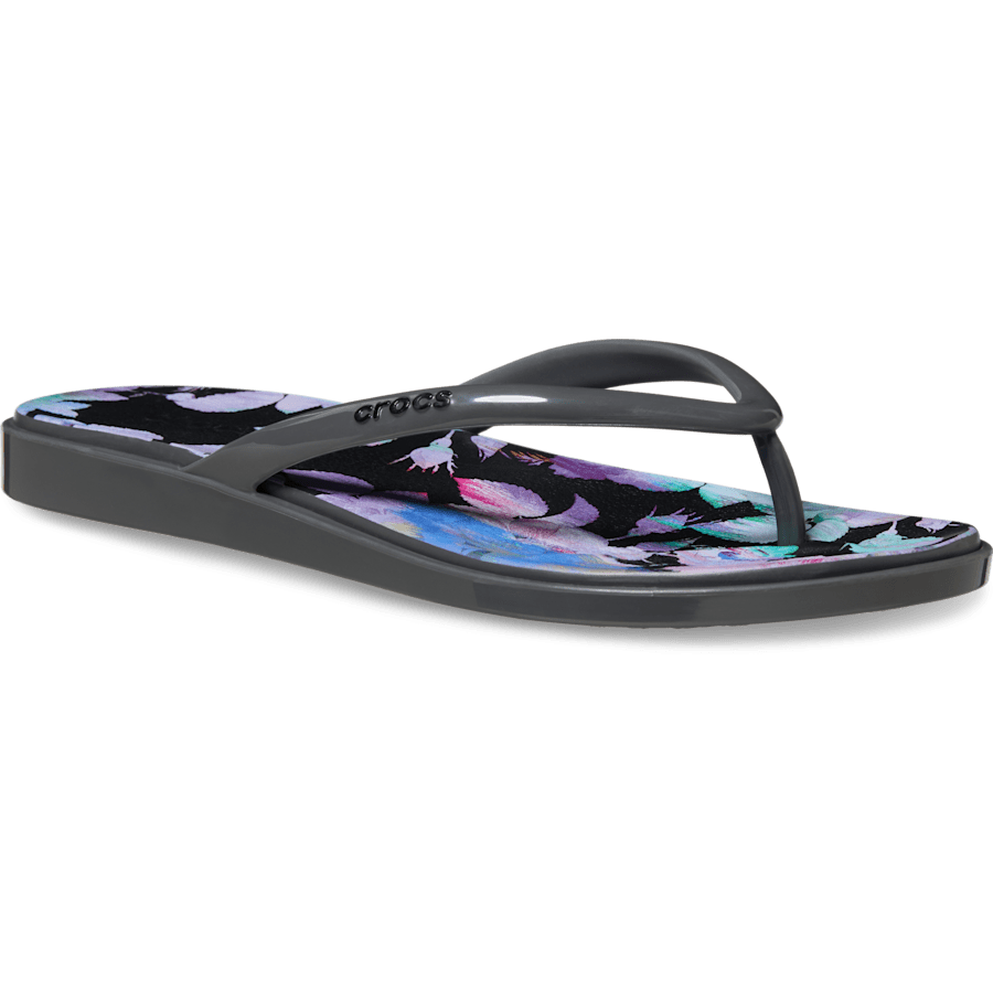 Crocs - Miami Round Toe Dark Floral Flip